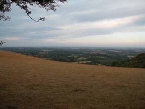 looking south-east across the weald