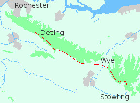 map stowting detling
