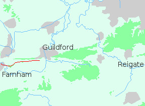 map guildford farnham