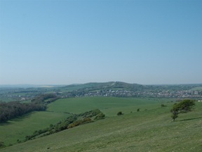 west along the ridge