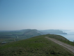 view back along the ridge