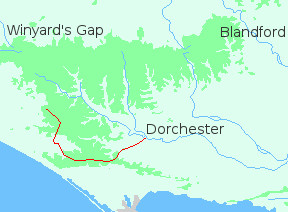 map dorchester eggardon hill