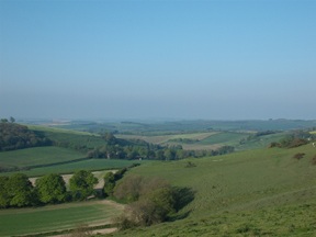 south from the ridge