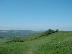 looking back from rawlsbury camp