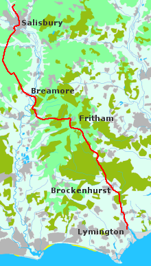 map lymington old sarum