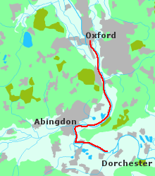 map barley mow to oxford