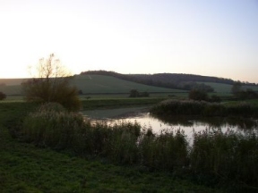 the arun at sunset